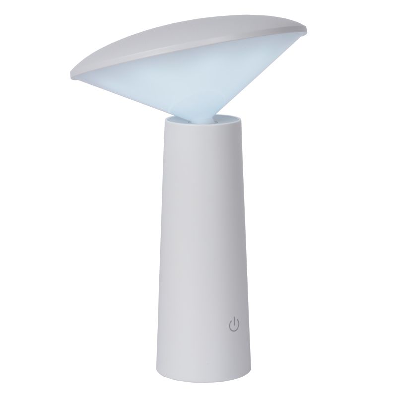 Lucide JIVE - Nabíjacia stolová lampa Outdoor - Batéria - Ø 13,7 cm - LED Rozm. - 1x4W 6500K - IP44 - 3 StepDim - Biela